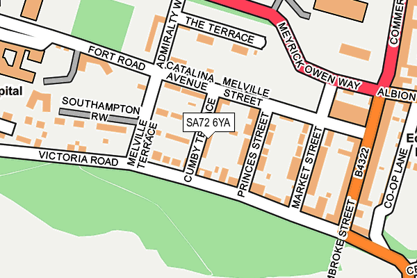 SA72 6YA map - OS OpenMap – Local (Ordnance Survey)