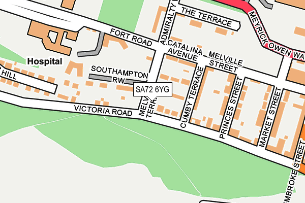 SA72 6YG map - OS OpenMap – Local (Ordnance Survey)