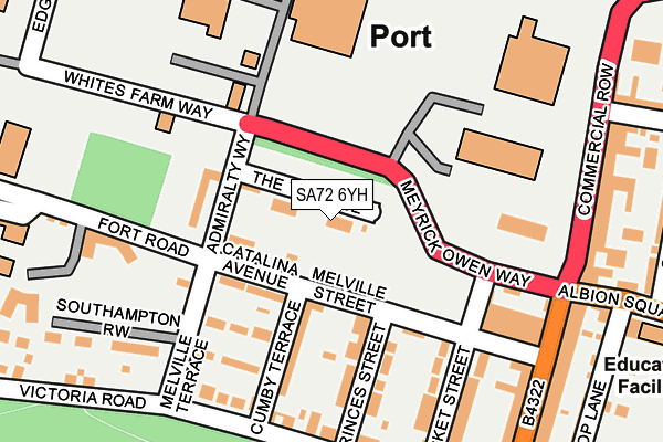 SA72 6YH map - OS OpenMap – Local (Ordnance Survey)