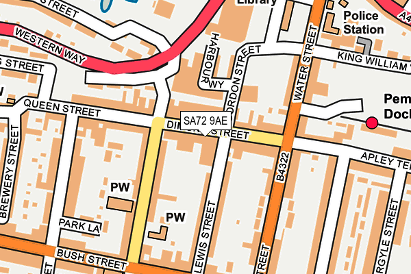 SA72 9AE map - OS OpenMap – Local (Ordnance Survey)