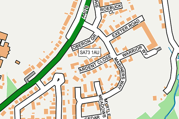 SA73 1AU map - OS OpenMap – Local (Ordnance Survey)