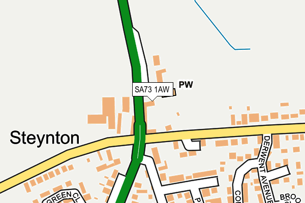 SA73 1AW map - OS OpenMap – Local (Ordnance Survey)