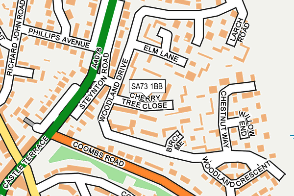 SA73 1BB map - OS OpenMap – Local (Ordnance Survey)