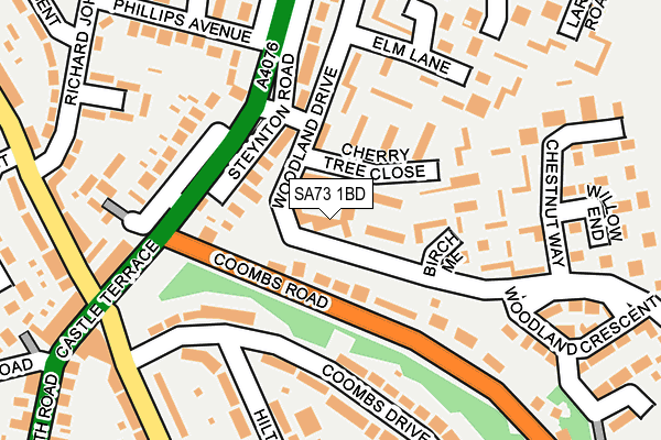 SA73 1BD map - OS OpenMap – Local (Ordnance Survey)