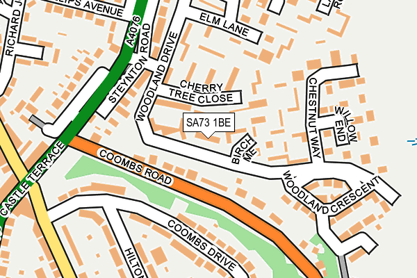 SA73 1BE map - OS OpenMap – Local (Ordnance Survey)