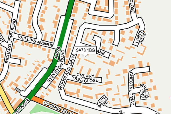 SA73 1BG map - OS OpenMap – Local (Ordnance Survey)