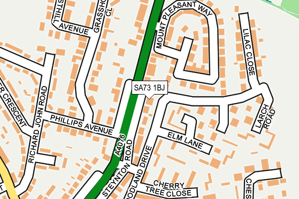 SA73 1BJ map - OS OpenMap – Local (Ordnance Survey)