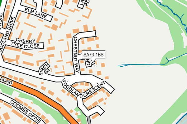 SA73 1BS map - OS OpenMap – Local (Ordnance Survey)