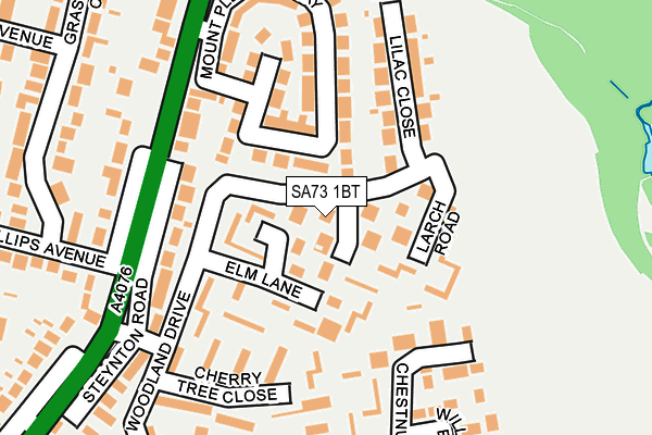 SA73 1BT map - OS OpenMap – Local (Ordnance Survey)