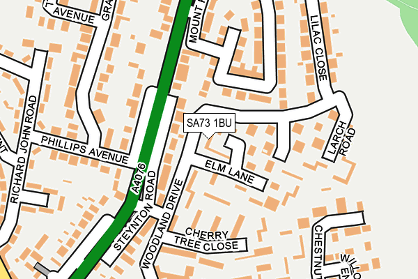 SA73 1BU map - OS OpenMap – Local (Ordnance Survey)