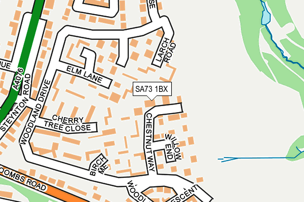 SA73 1BX map - OS OpenMap – Local (Ordnance Survey)