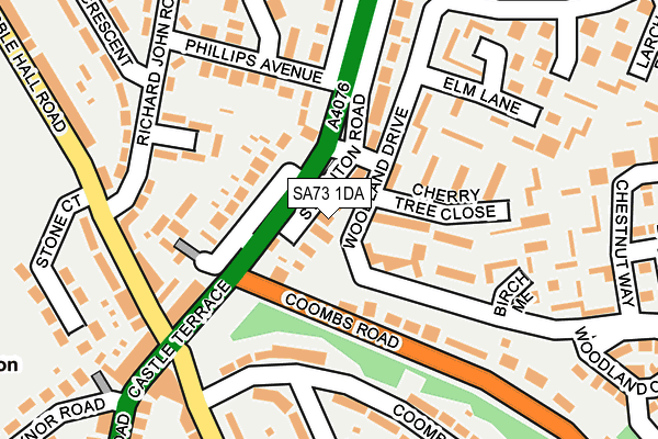 SA73 1DA map - OS OpenMap – Local (Ordnance Survey)