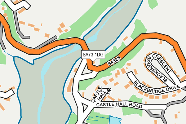 SA73 1DG map - OS OpenMap – Local (Ordnance Survey)