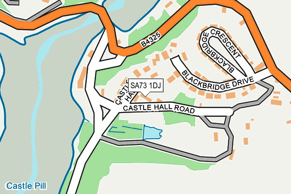 SA73 1DJ map - OS OpenMap – Local (Ordnance Survey)