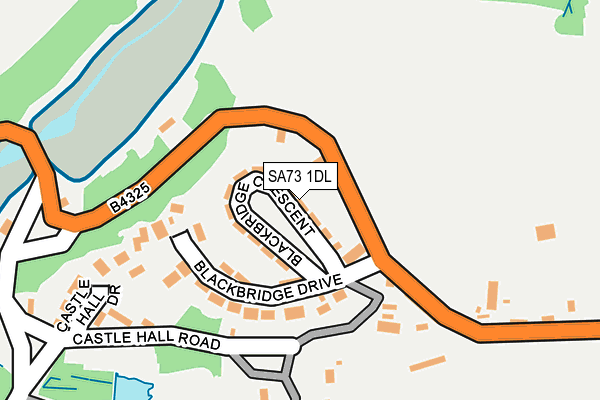 SA73 1DL map - OS OpenMap – Local (Ordnance Survey)