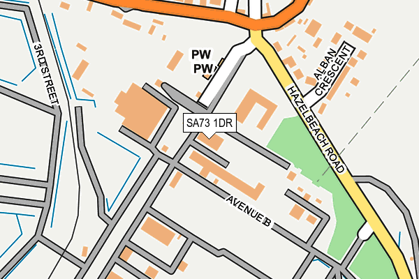 SA73 1DR map - OS OpenMap – Local (Ordnance Survey)