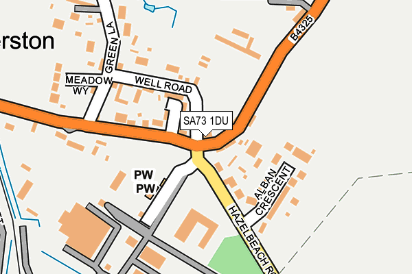 SA73 1DU map - OS OpenMap – Local (Ordnance Survey)