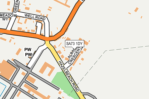 SA73 1DY map - OS OpenMap – Local (Ordnance Survey)