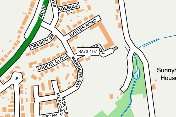 SA73 1DZ map - OS OpenMap – Local (Ordnance Survey)