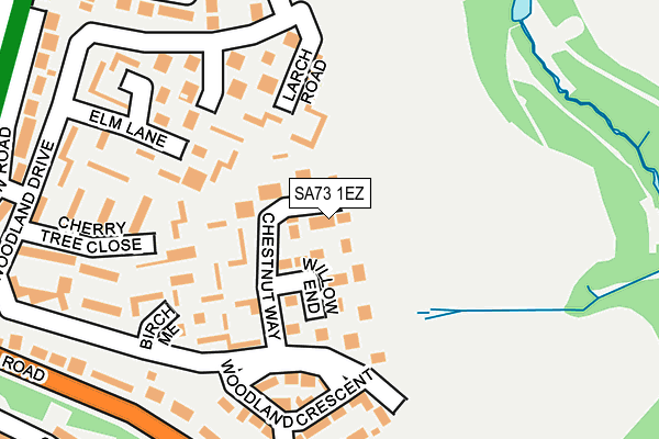 SA73 1EZ map - OS OpenMap – Local (Ordnance Survey)