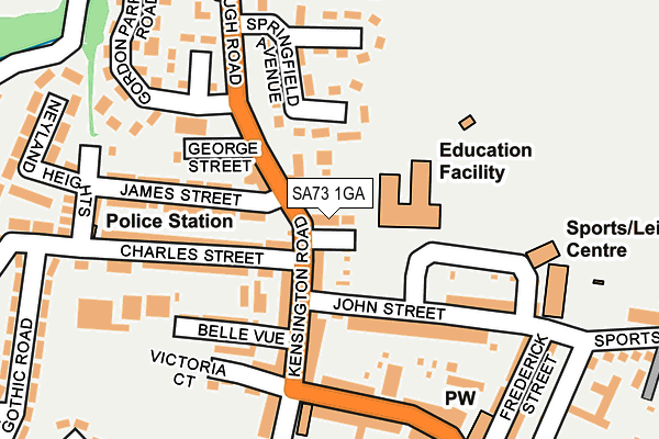 SA73 1GA map - OS OpenMap – Local (Ordnance Survey)