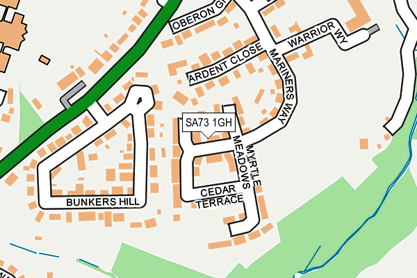 SA73 1GH map - OS OpenMap – Local (Ordnance Survey)