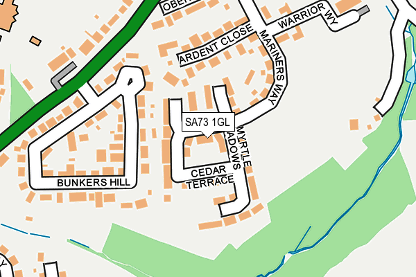 SA73 1GL map - OS OpenMap – Local (Ordnance Survey)