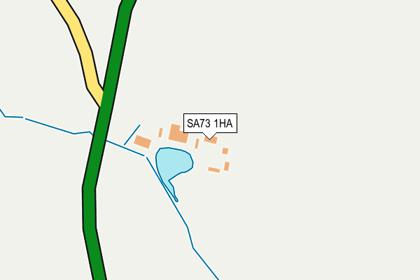 SA73 1HA map - OS OpenMap – Local (Ordnance Survey)