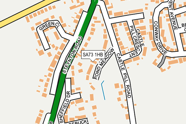 SA73 1HB map - OS OpenMap – Local (Ordnance Survey)