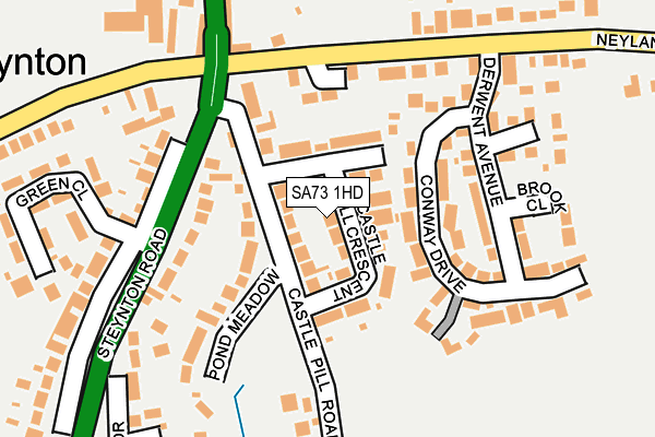 SA73 1HD map - OS OpenMap – Local (Ordnance Survey)