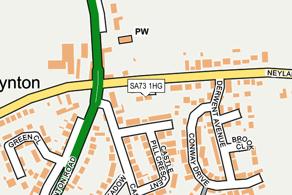 SA73 1HG map - OS OpenMap – Local (Ordnance Survey)