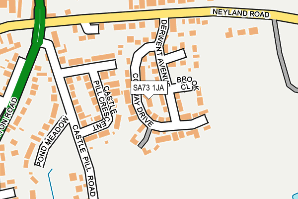 SA73 1JA map - OS OpenMap – Local (Ordnance Survey)