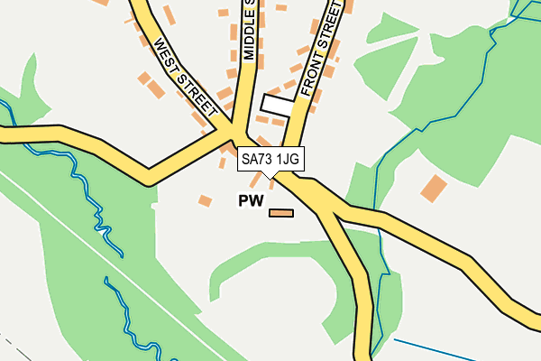 SA73 1JG map - OS OpenMap – Local (Ordnance Survey)
