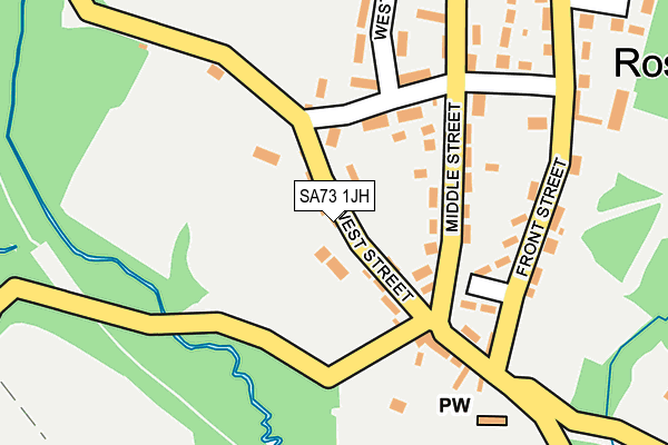 SA73 1JH map - OS OpenMap – Local (Ordnance Survey)