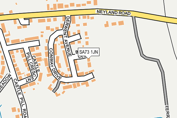 SA73 1JN map - OS OpenMap – Local (Ordnance Survey)