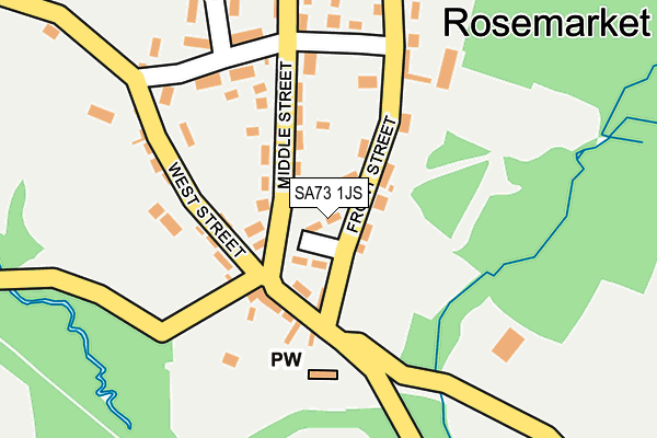 SA73 1JS map - OS OpenMap – Local (Ordnance Survey)