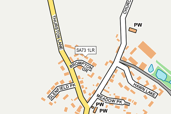 SA73 1LR map - OS OpenMap – Local (Ordnance Survey)