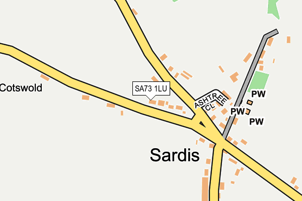 SA73 1LU map - OS OpenMap – Local (Ordnance Survey)