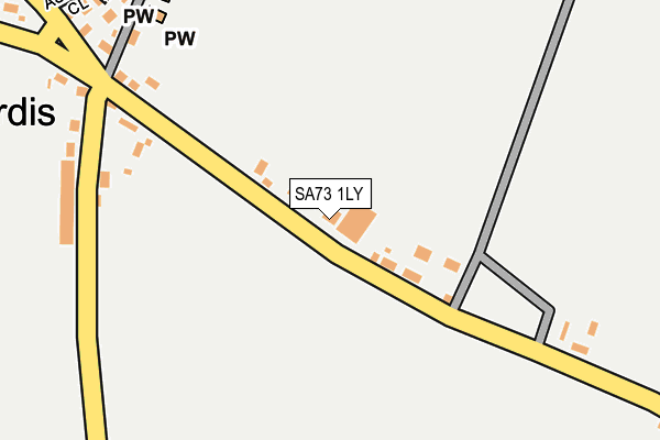 SA73 1LY map - OS OpenMap – Local (Ordnance Survey)