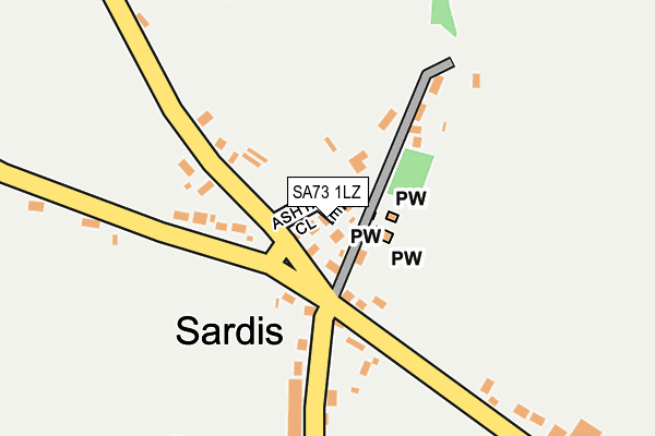 SA73 1LZ map - OS OpenMap – Local (Ordnance Survey)