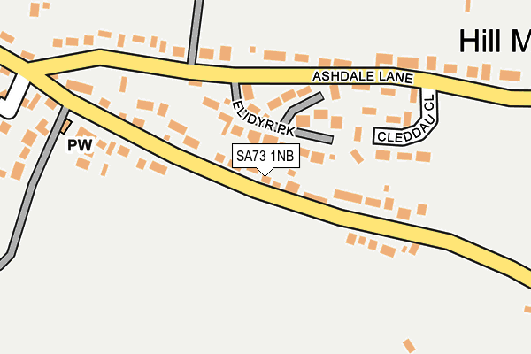 SA73 1NB map - OS OpenMap – Local (Ordnance Survey)