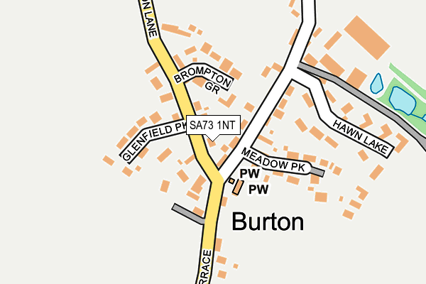 SA73 1NT map - OS OpenMap – Local (Ordnance Survey)