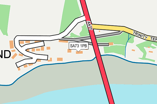 SA73 1PB map - OS OpenMap – Local (Ordnance Survey)