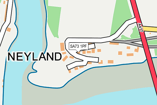 SA73 1PF map - OS OpenMap – Local (Ordnance Survey)