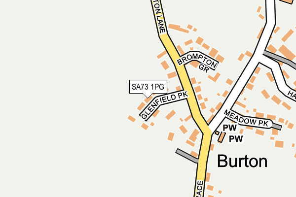 SA73 1PG map - OS OpenMap – Local (Ordnance Survey)