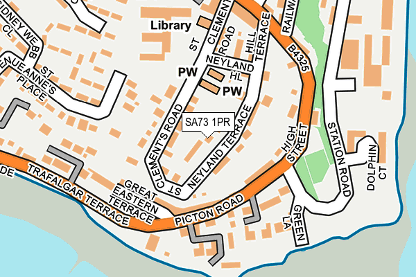 SA73 1PR map - OS OpenMap – Local (Ordnance Survey)