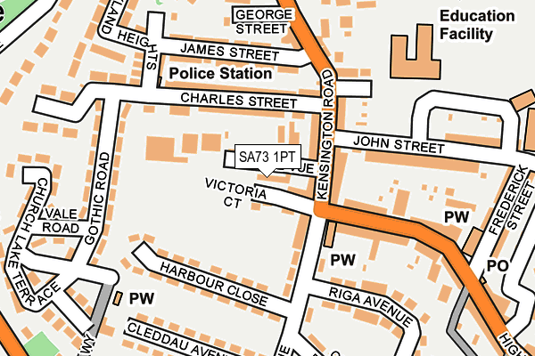 SA73 1PT map - OS OpenMap – Local (Ordnance Survey)