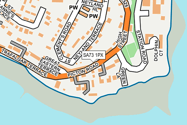 SA73 1PX map - OS OpenMap – Local (Ordnance Survey)