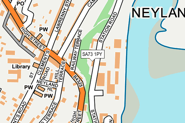 SA73 1PY map - OS OpenMap – Local (Ordnance Survey)