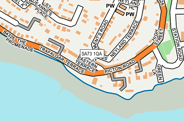 SA73 1QA map - OS OpenMap – Local (Ordnance Survey)